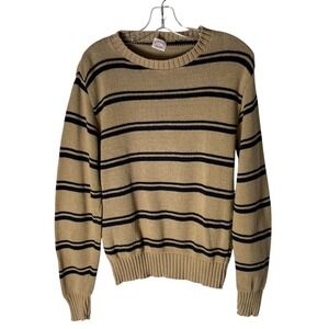 Brooks Brothers Vintage 70's/80's Mens Crewneck Knit Cotton Sweater Stripe Small